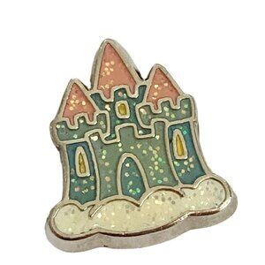 Vintage Disney Cinderella Castle Slider Charm Sleeping Beauty Disneyland Stamped